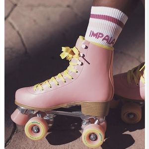 Impala Quad Skate - Pink and Yellow Laces